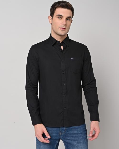 Buy Men Slim Fit Shirt with Patch Pocket Online at Best Prices in India