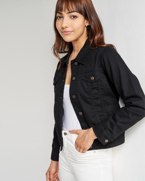 Buy Denim Jacket with Flap Pockets Online at Best Prices in India