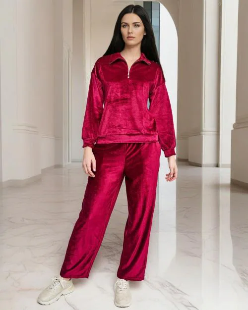 Velveteen Sweatshirt & Pants Co-Ord Set