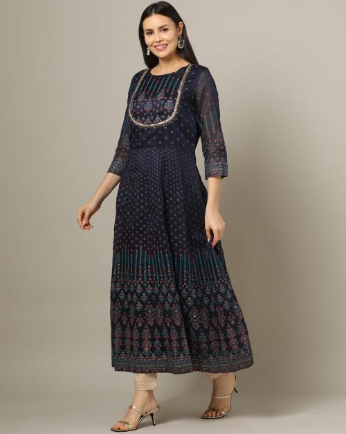 Printed Flared Kurta