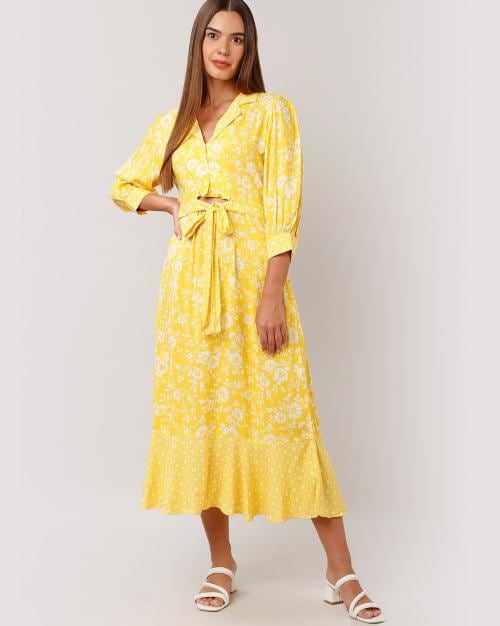 Women Floral Print A-Line Dress