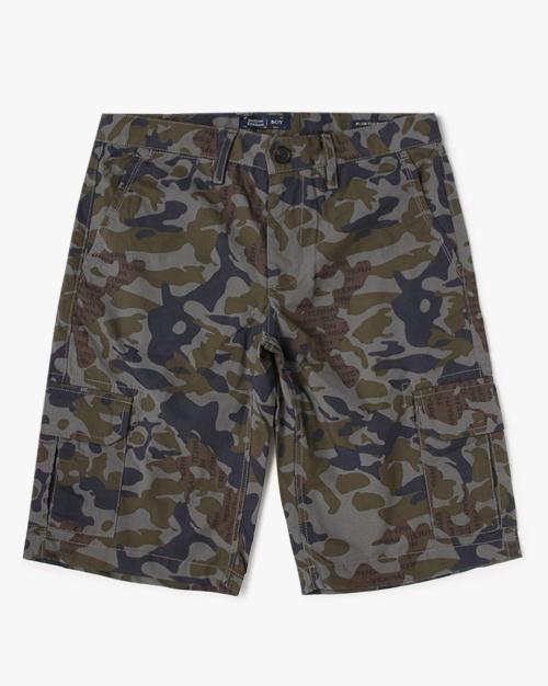 Camouflage Print Cargo Shorts