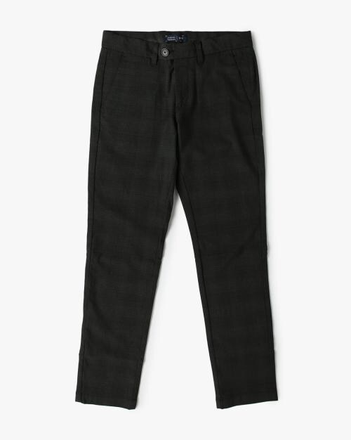 Buy Checked FlatFront Trousers Online at Best Prices in India JioMart.