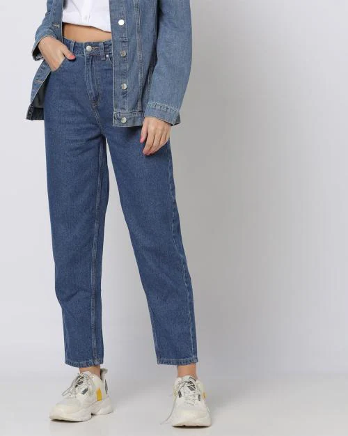 Women High-Rise Boyfriend Jeans