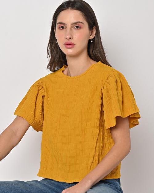 Seersucker Pattern Top