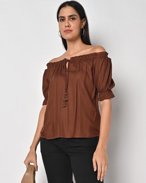 Off-Shoulder Cotton Top