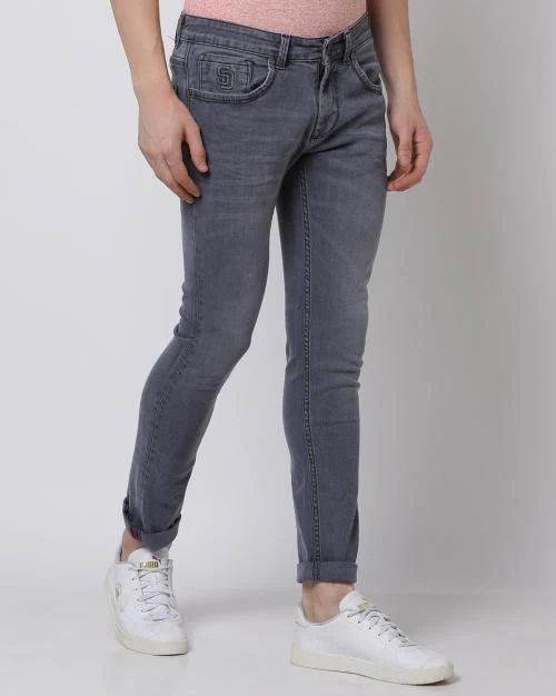 Men Lightly Washed Skinny Fit Jeans