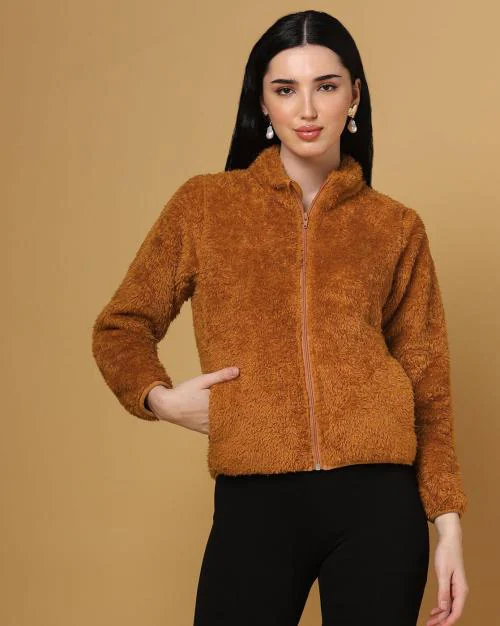 Zip-Front Sherpa Jacket