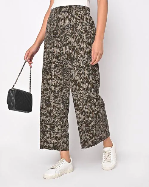 Animal Print Pants with Elasticated Waist