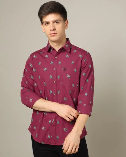 Men Printed Slim Fit Shirt