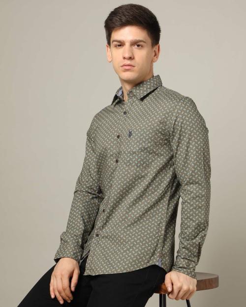 Men Printed Slim Fit Shirt