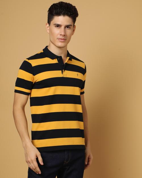 Regular Fit Striped Polo T-Shirt