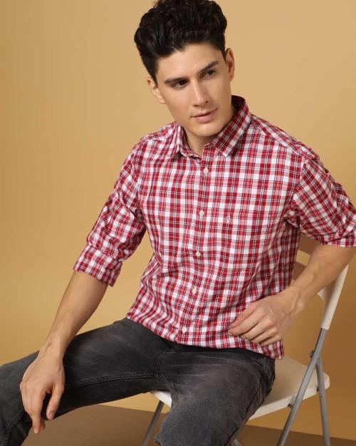 Buy Men Checked Slim Fit Shirt Online at Best Prices in India JioMart.