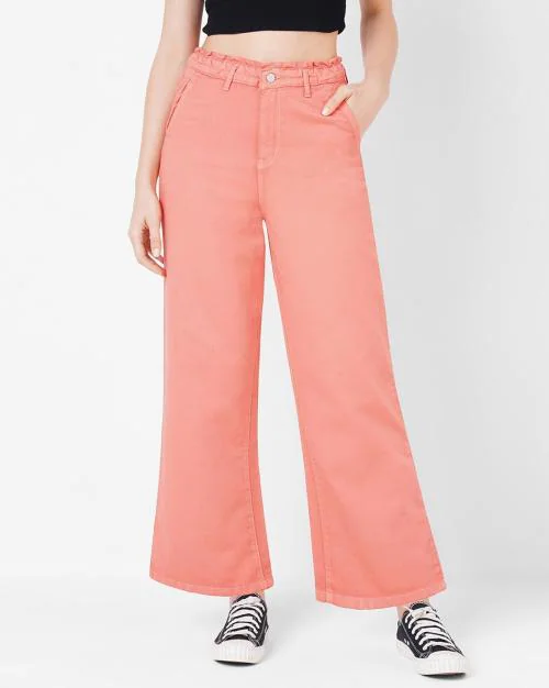 Women K5031 High-Rise Wide-Leg Jeans