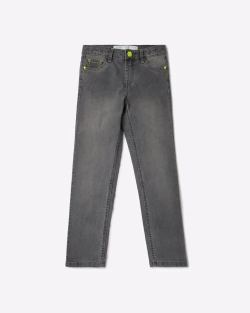 Boys Mid-Wash Slim Fit Jeans
