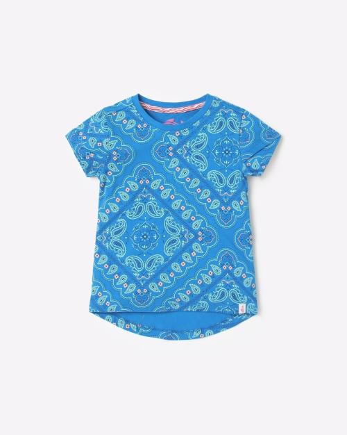 Paisley Print Crew-Neck T-Shirt