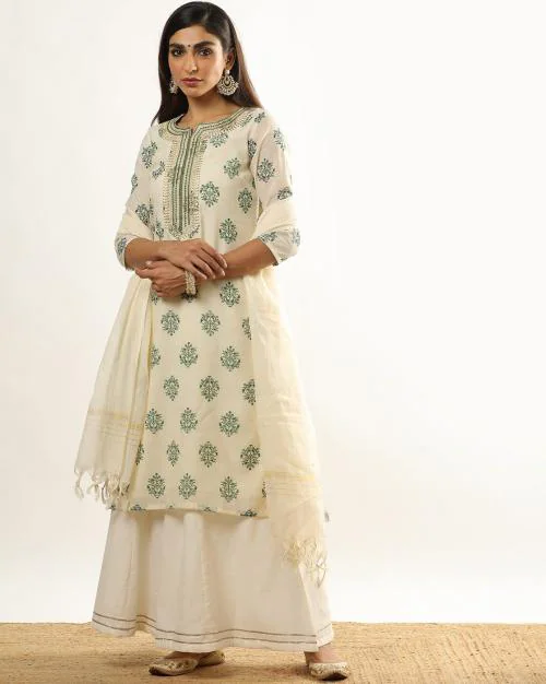 Women Printed Straight Kurta Suit Set