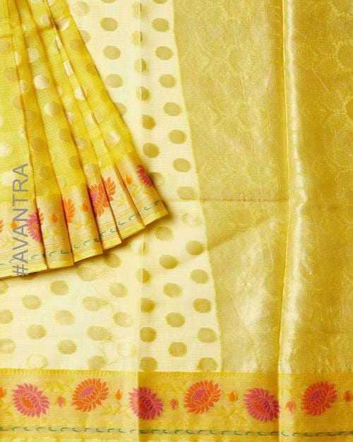 Pure Silk Kota Saree with Zari Border