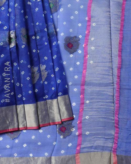 Tie & Dye Kota Silk Bandhani Saree