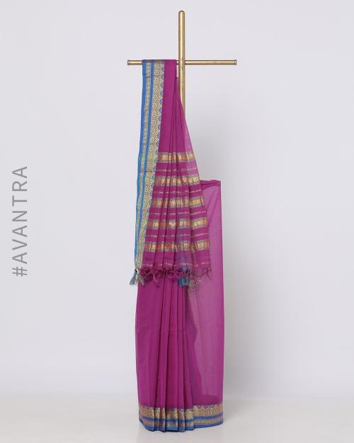 Dharwad Cotton Saree with Thread Border