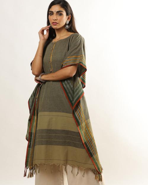 Colourblock Striped Kaftan