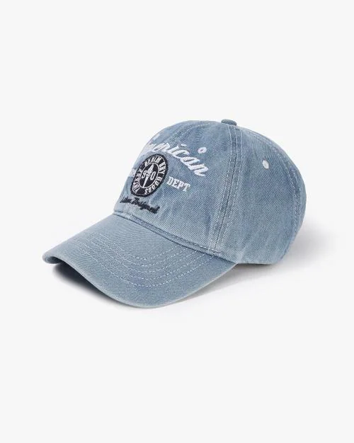 Men Embroidered Denim Baseball Cap