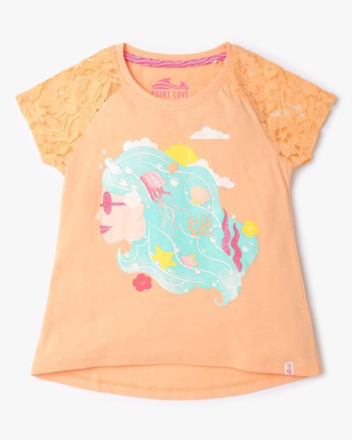 Graphic Print Round-Neck T-Shirt