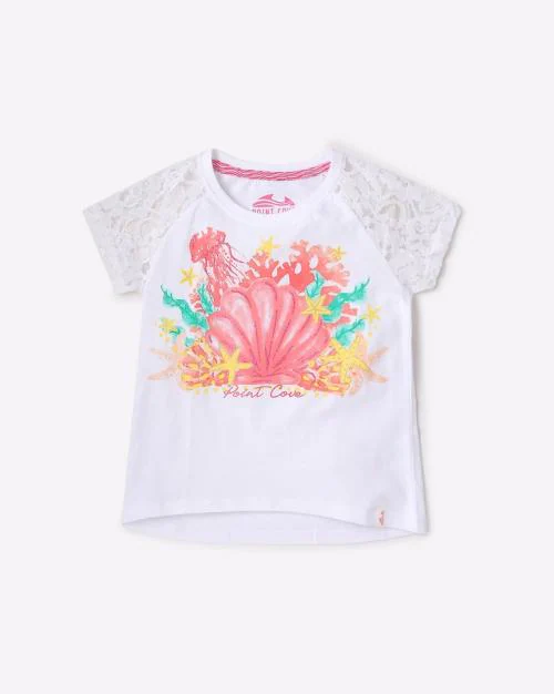 Graphic Print Round-Neck T-Shirt