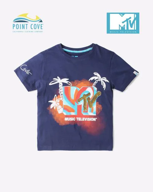 MTV Graphic Print Round-Neck T-Shirt