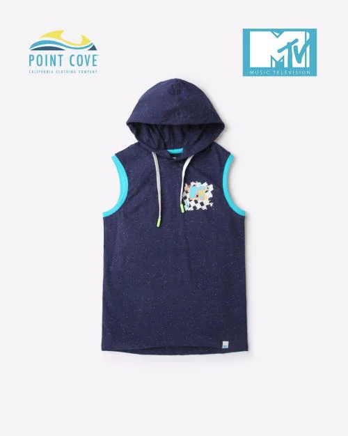 MTV Logo Print Hoodie