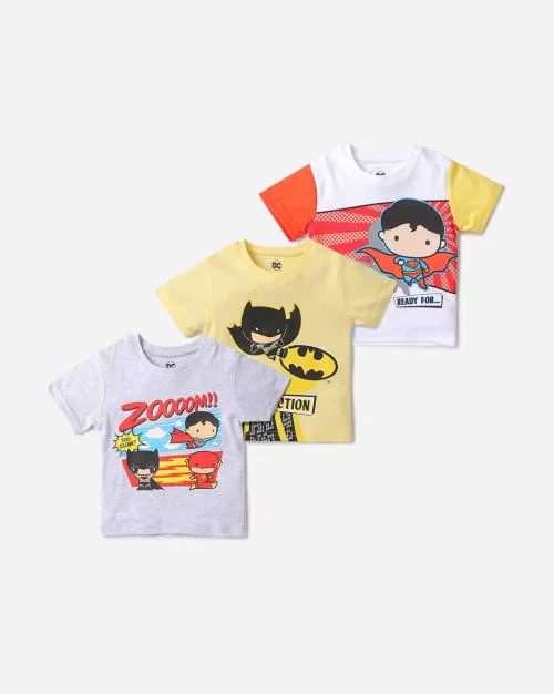 Pack of 3 Superhero Print T-Shirts