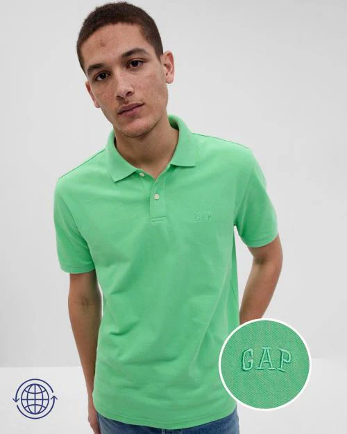 Regular Fit Polo T-Shirt with Logo Embroidery