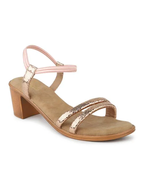 Inc.5 Women Pink Synthetic Leather Heeled Sandals