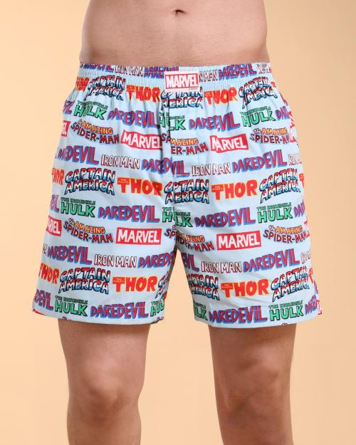 Fashion Creek | Men's Boxer | Men's Wear | Character Merchandise | Marvel | LT. Blue