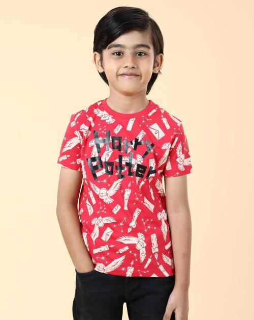 Fashion Creek | Boy's T Shirt | Kids Boy's Wear | Character Merchandise | Harry Potter | DARK RED