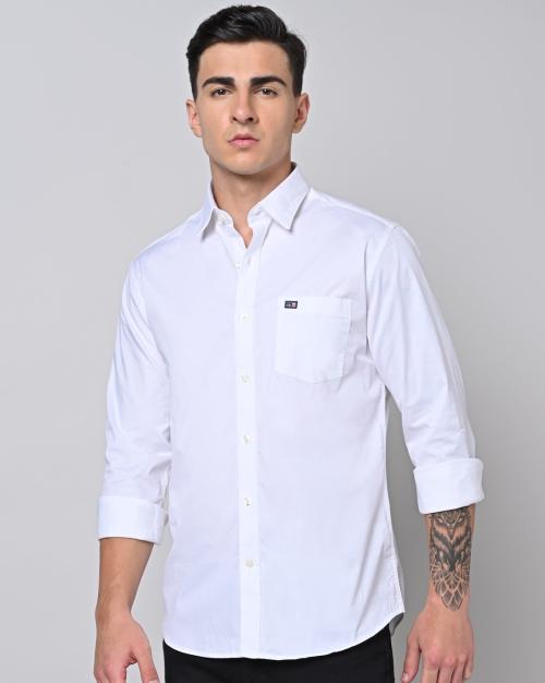 Buy Men Slim Fit Shirt with Patch Pocket Online at Best Prices in India