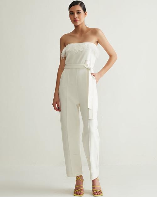 Tube Jumpsuit with Tie-Up
