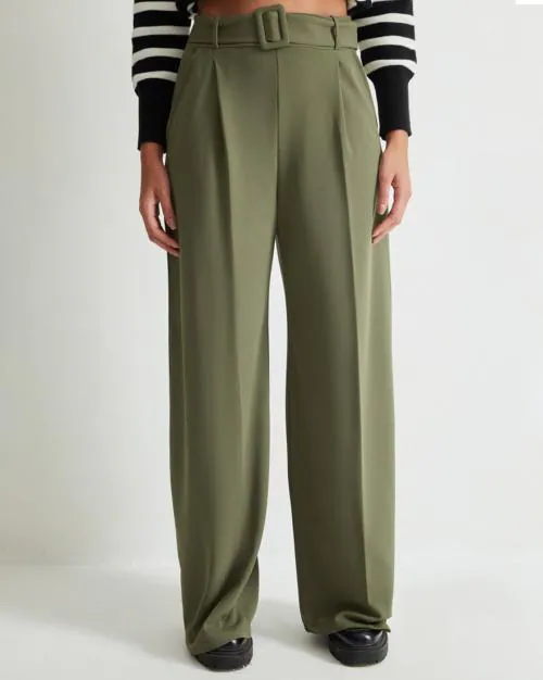 Wide Leg Tailored Fit Trousers