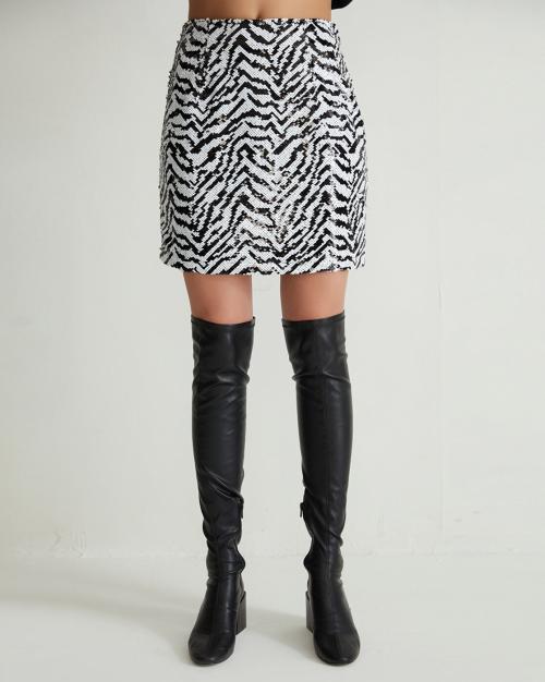 Sequined Embellished A-Line Skirt