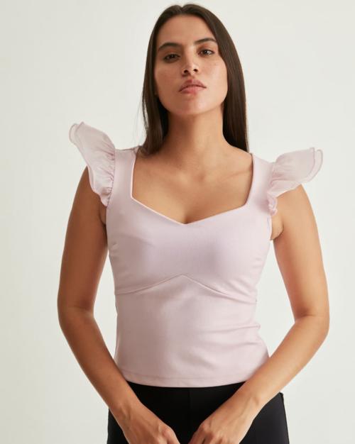 Top with Flutter Sleeves