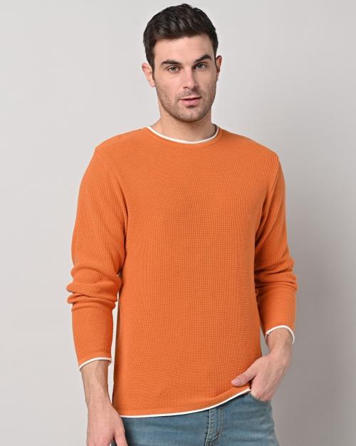 Crew-Neck Cotton Pullover