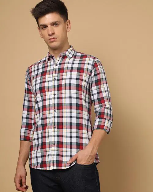 Buy Checked Cotton Shirt Online at Best Prices in India - JioMart.