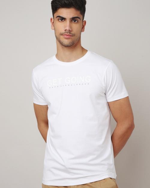 Kevin Brand Print Slim Fit Crew-Neck T-Shirt