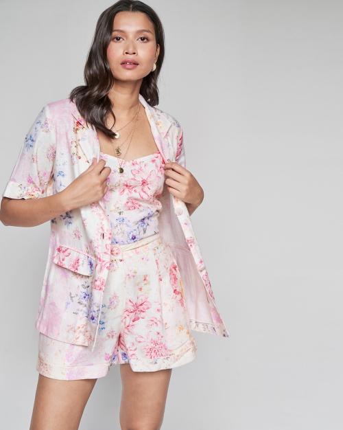 Women Floral Print 3-Piece Co-Ord Set