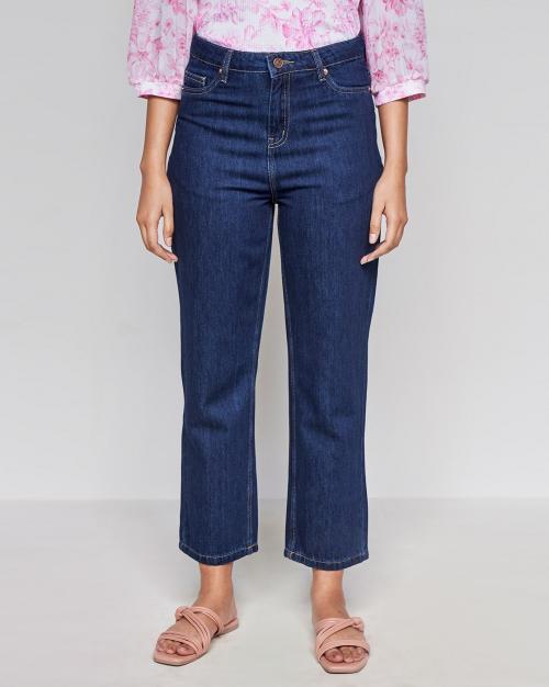 Women Lightly Washed Straight Fit Jeans