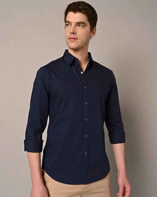 Men Slim Fit Cotton Shirt
