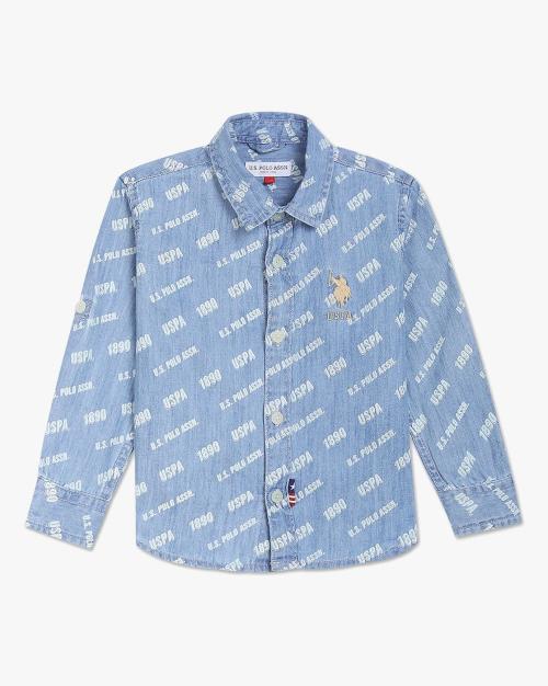 FS AOP INDIGO SHIRT, 12T, EL