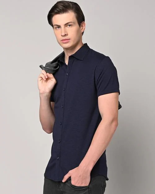 Men Short-Sleeve Slim Fit Shirt