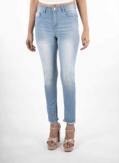 Numero Uno Women's Light Blue High Rise Skinny Jeans