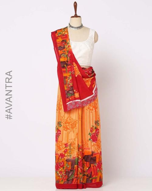 Floral Print Saree